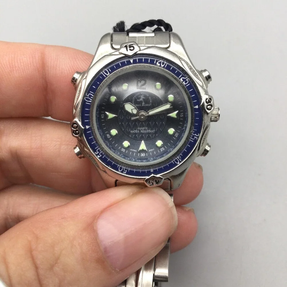 Hollywood Soccer Club Womens Watch 30mm Blue Dial Stainless New Battery 8